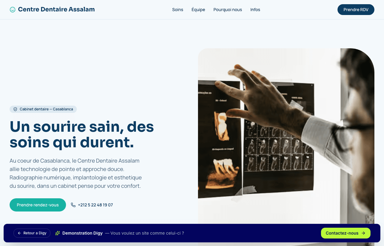 Aperçu du site Centre Dentaire Assalam